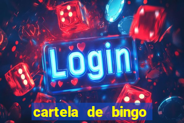 cartela de bingo cha de bebe